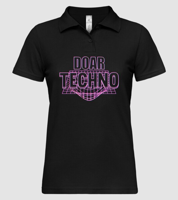 Doar techno model negru pe tricou