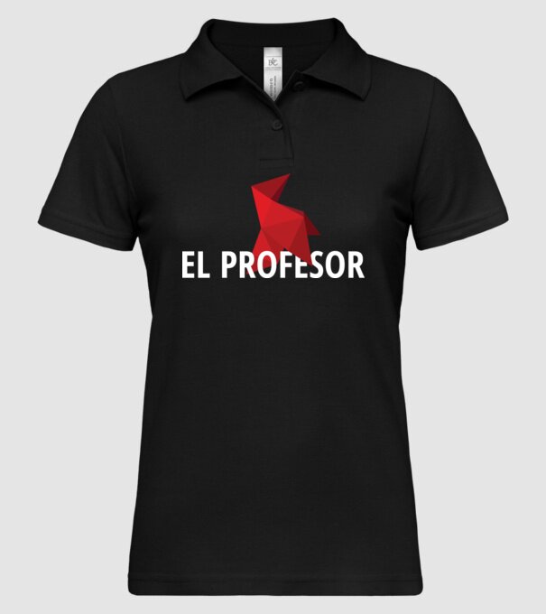 el professor money heist model negru pe tricou