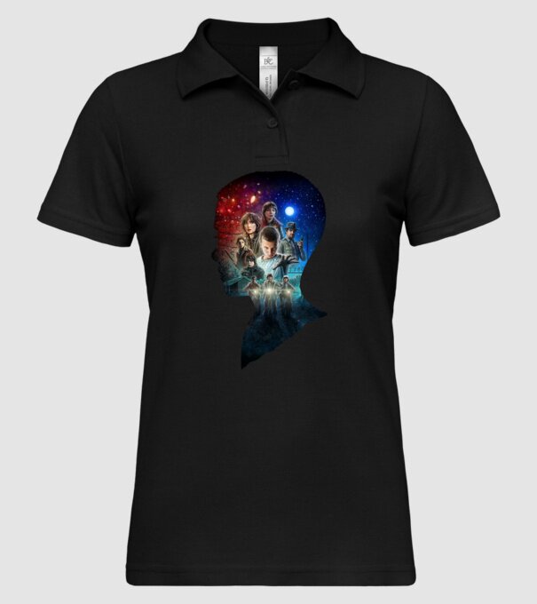 eleven poster head2 model negru pe tricou