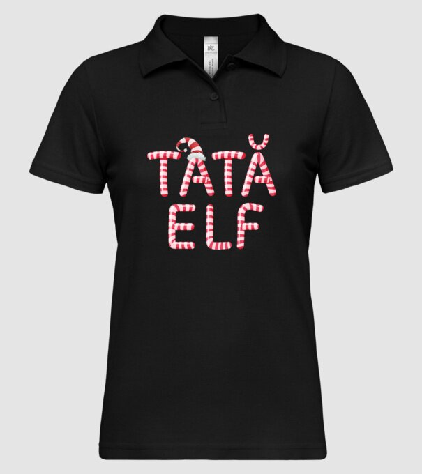 tată elf model negru pe tricou