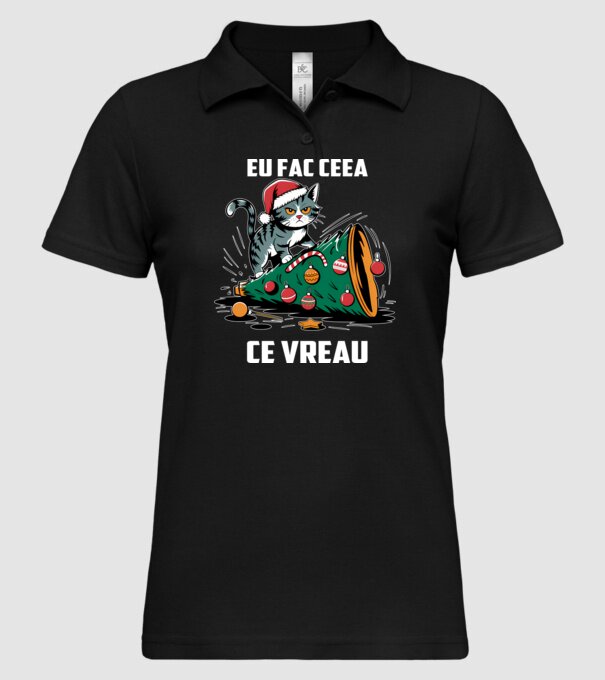 Eu fac ceea ce vreau Negru model negru pe tricou