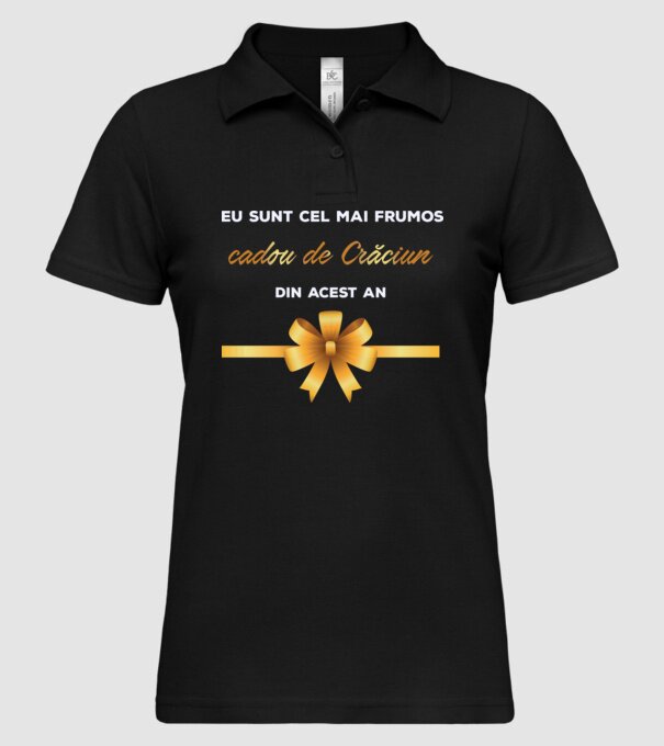 Eu sunt cel mai frumos cadou de Crăciun din acest an model negru pe tricou