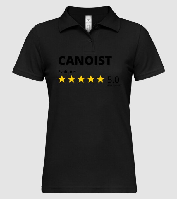 Evaluare 5 CANOIST model negru pe tricou