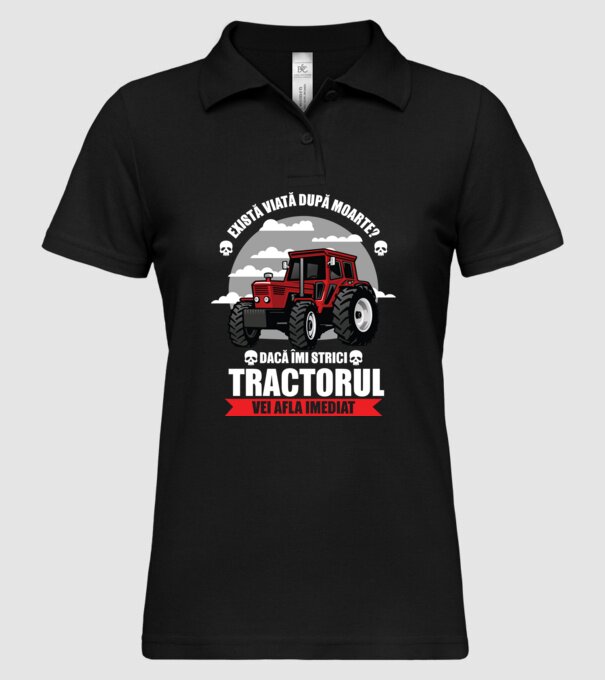 există viață după moarte? Dacă îmi strici tractorul, vei afla imediat model negru pe tricou
