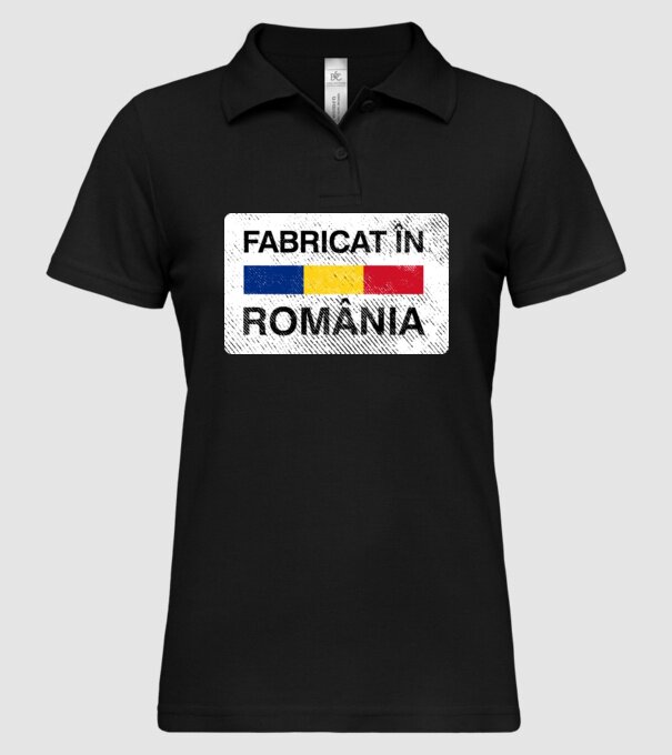Fabricat în România model negru pe tricou