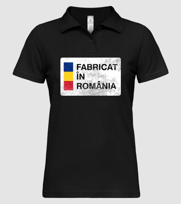 Fabricat în România model negru pe tricou