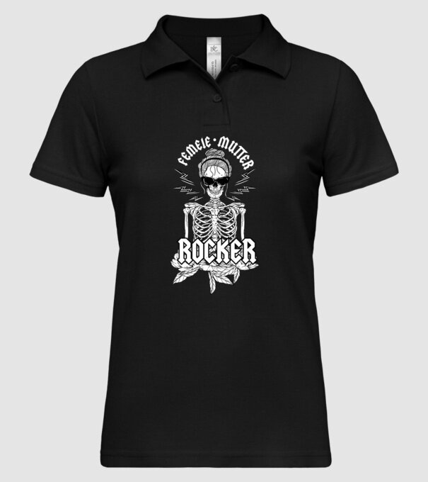 femeie - mutter - rocker model negru pe tricou