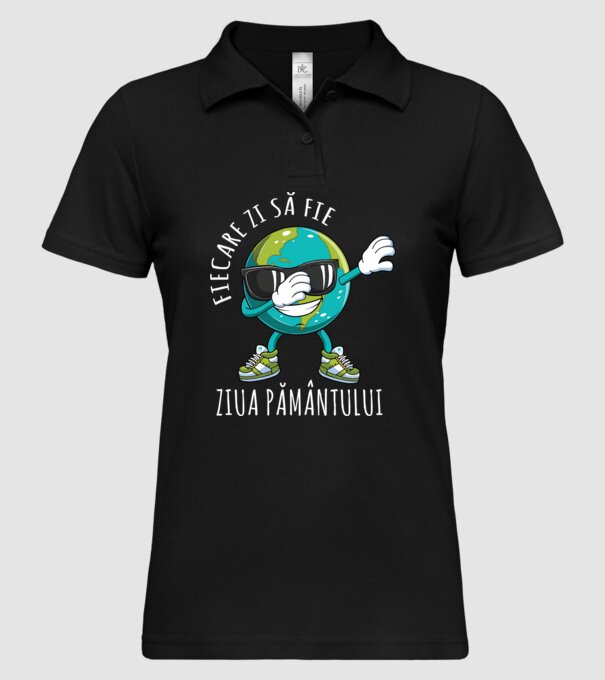 Fiecare zi să fie Ziua Pământului model negru pe tricou