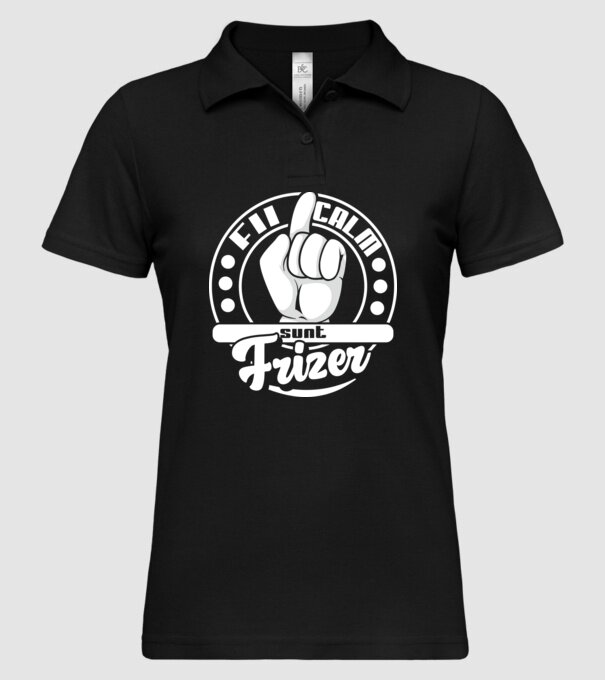 Fii calm... sunt frizer model negru pe tricou