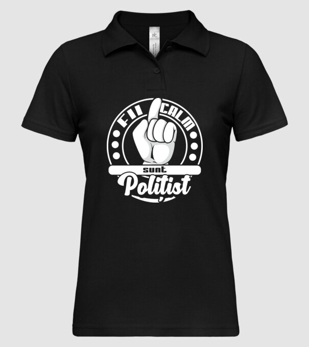 Fii calm.... sunt polițist model negru pe tricou