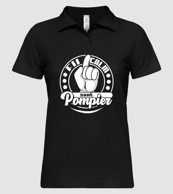 Fii calm... sunt pompier model negru pe tricou
