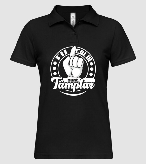 Fii calm... sunt tâmplar model negru pe tricou