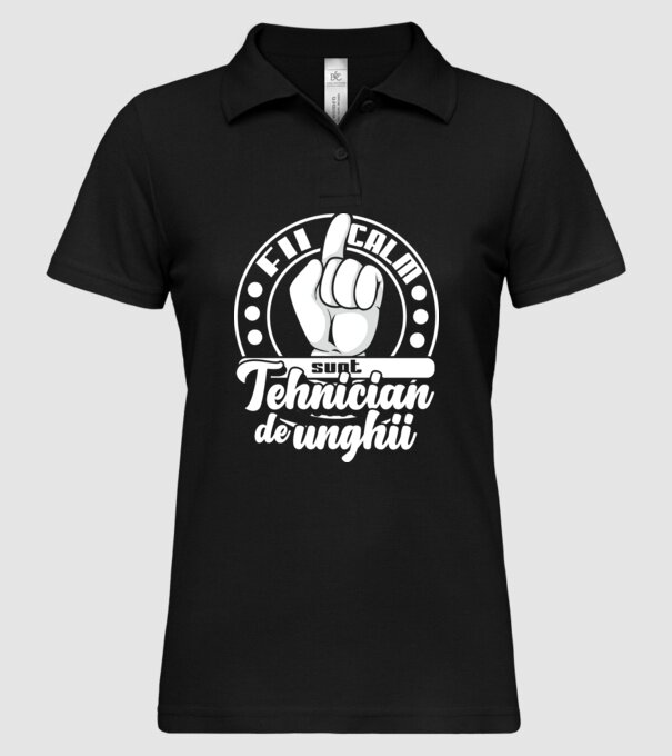 Fii calm... sunt tehnician de unghii model negru pe tricou