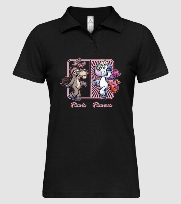 fiica ta - fiica mea model negru pe tricou