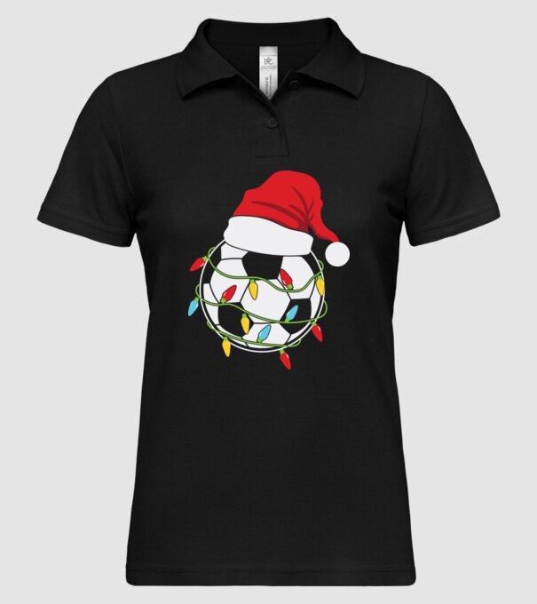Football christmas model negru pe tricou