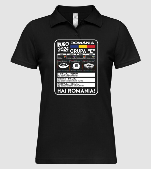 Fotbal Calendar Euro 2024 model negru pe tricou