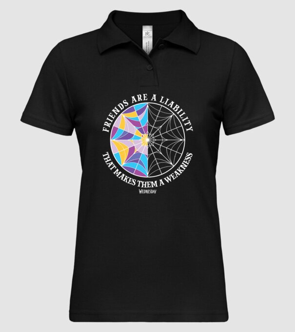 Friends are liability model negru pe tricou