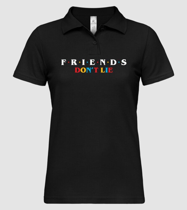 friends dont lie ok model negru pe tricou