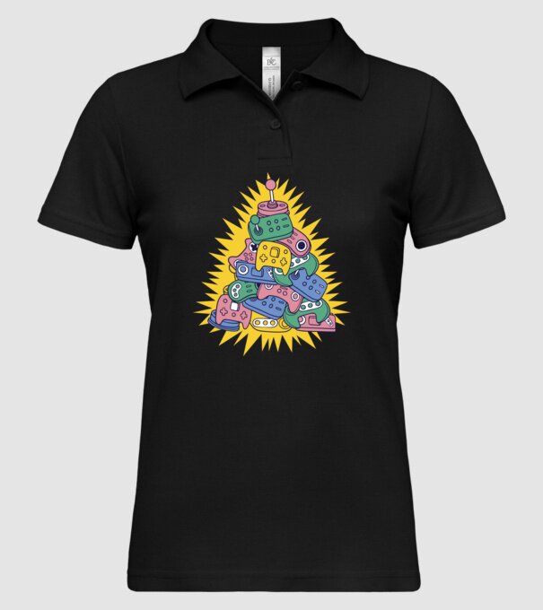 Gamer controller christmas tree model negru pe tricou