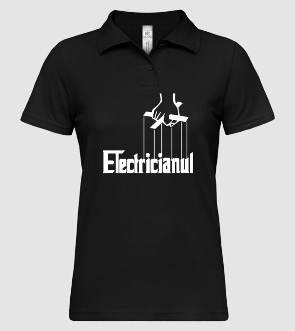 Electricianul model negru pe tricou