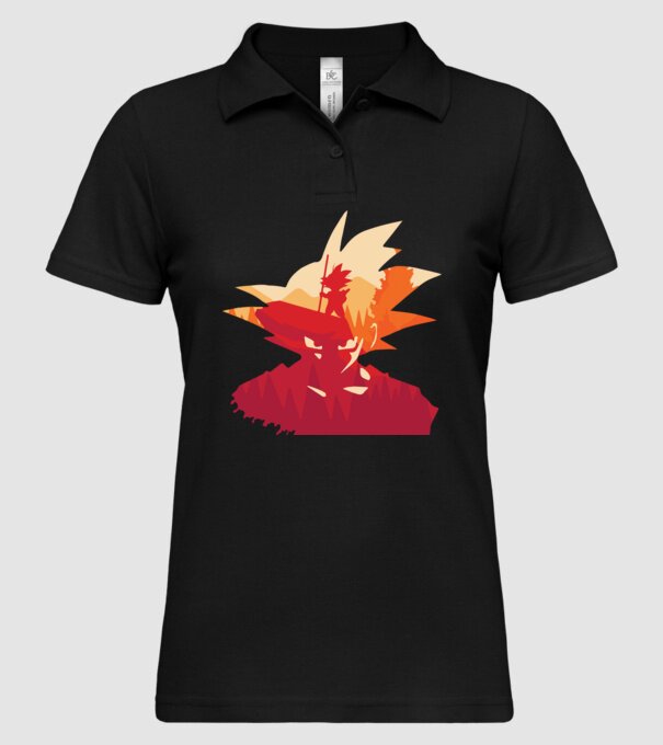 goku head model negru pe tricou