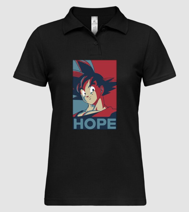 goku hope dragonball model negru pe tricou