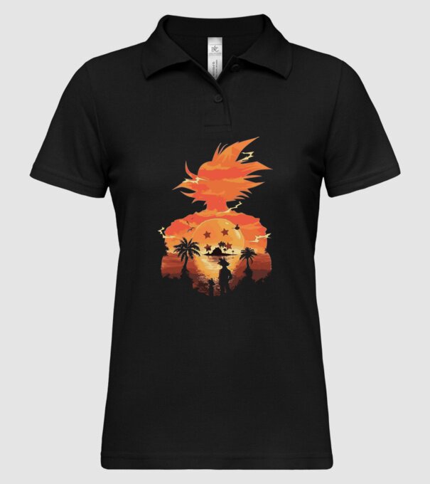 goku sunset 2 model negru pe tricou