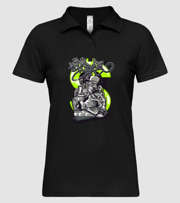 Graffiti model negru pe tricou