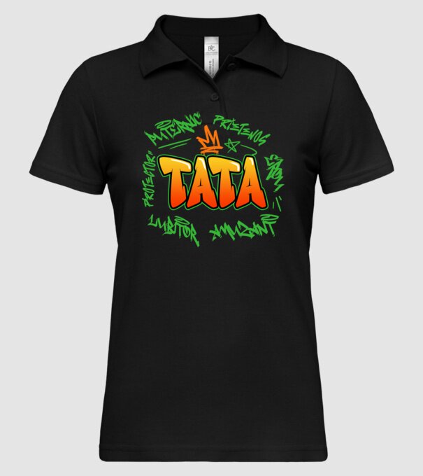 Graffiti tata model negru pe tricou