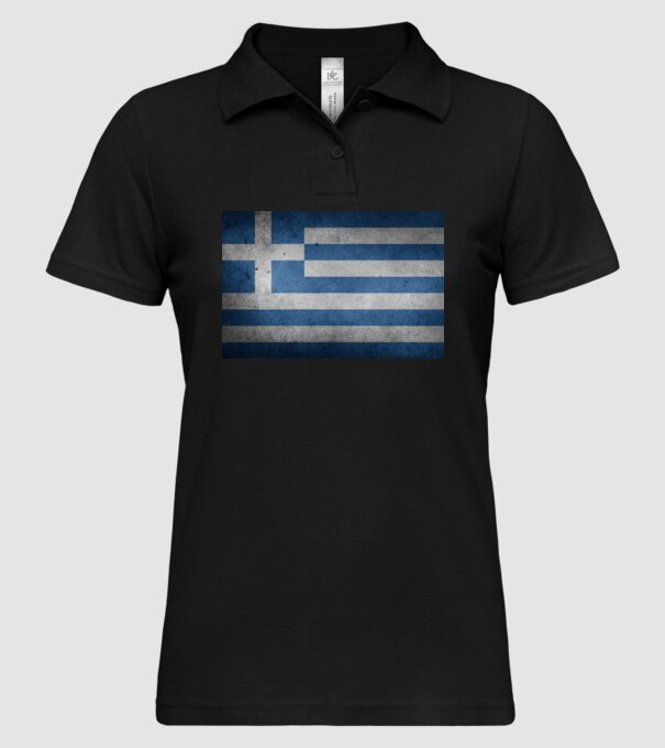 GREECE model negru pe tricou