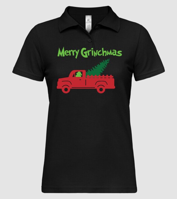 Grinchmas truck model negru pe tricou