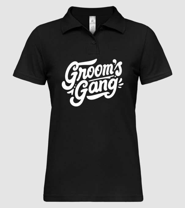 Grooms Gang model negru pe tricou