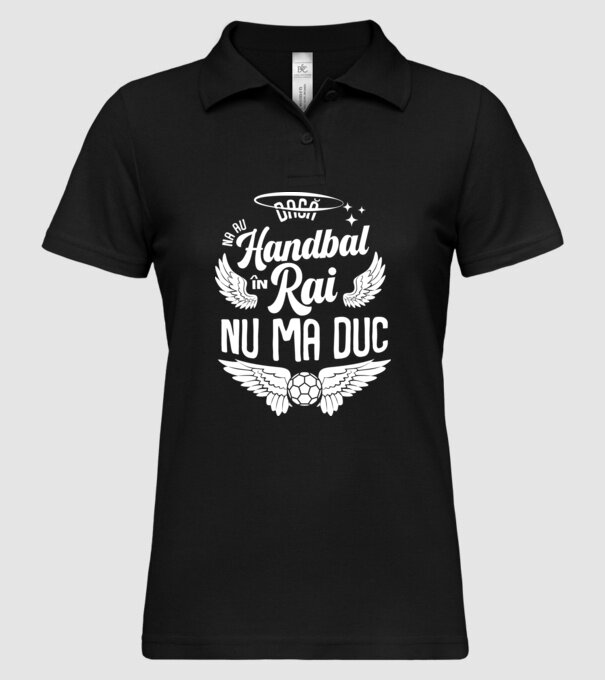 Handbal în Rai model negru pe tricou