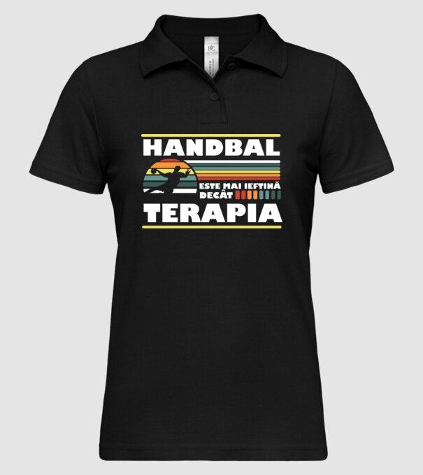 Handbal terapia model negru pe tricou