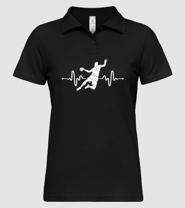 handball heartbeat model negru pe tricou