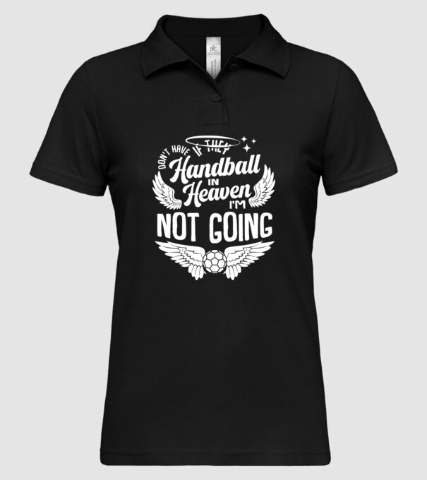 Handball in Heaven model negru pe tricou