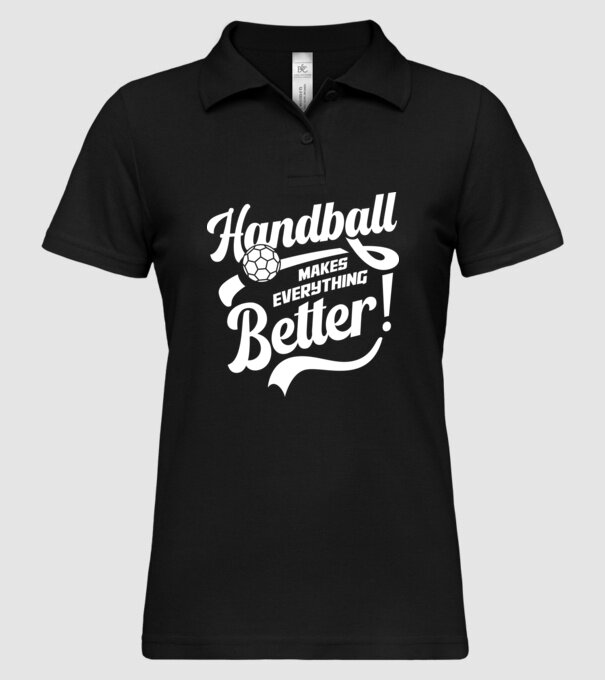 Handball makes everything better model negru pe tricou