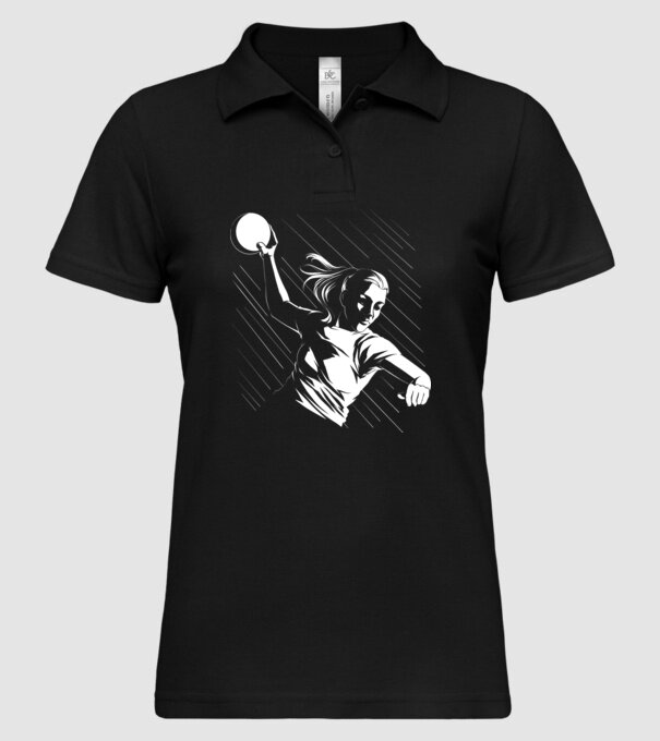 Handballer model negru pe tricou