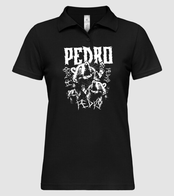 Heavy Metal pedro model negru pe tricou