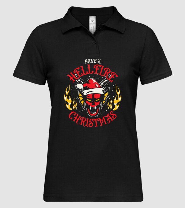 Hellfire Christmas model negru pe tricou