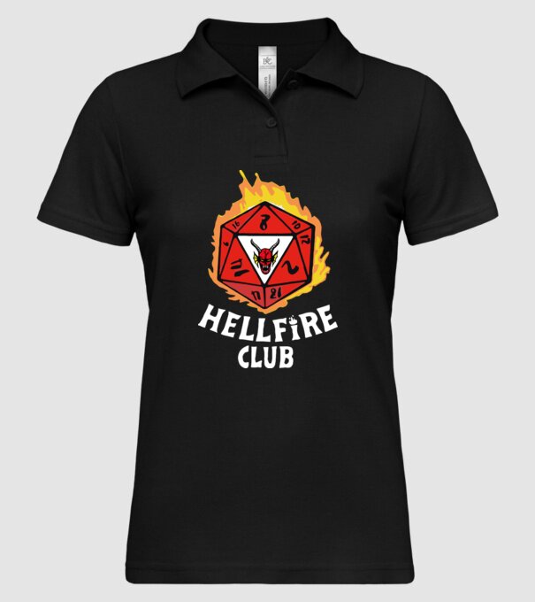 hellfire club roll dice model negru pe tricou