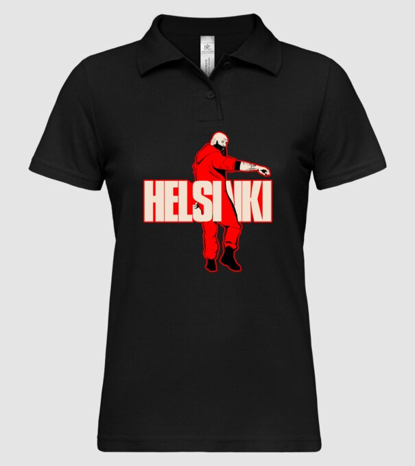 helsinki la casa de papel model negru pe tricou