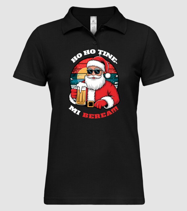 Ho ho ține mi berea! Negru model negru pe tricou