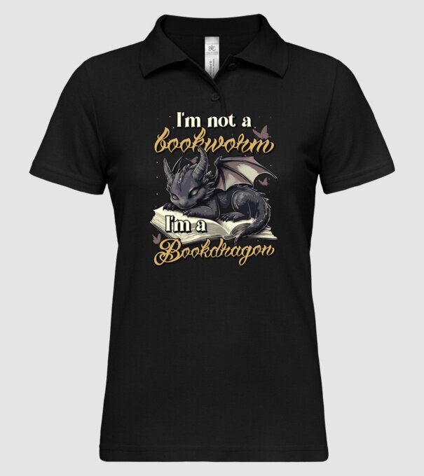 I am not a bookworm i am a bookdragon model negru pe tricou