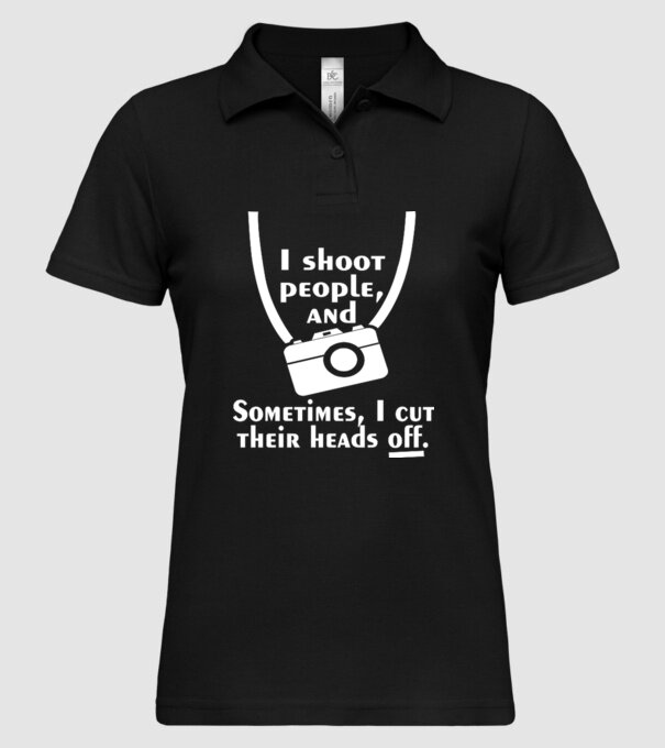 I shoot people model negru pe tricou