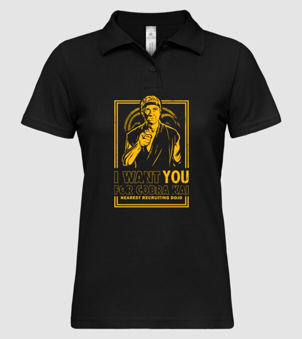 I want you cobra kai model negru pe tricou