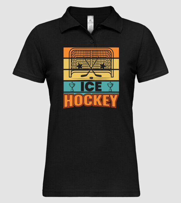Ice Hockey model negru pe tricou