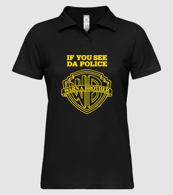 if you see da police model negru pe tricou