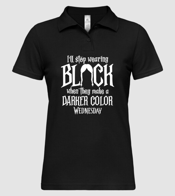 ill stop wearing black model negru pe tricou