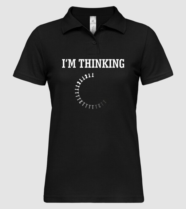 Im thinking model negru pe tricou